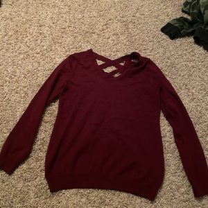 Long sleeve maroon sweater